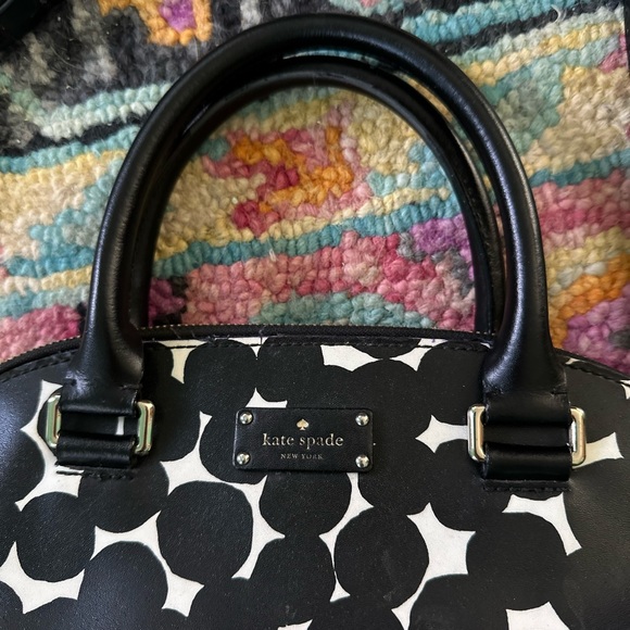 Kate Spade Black Leather Polka Dot handbag - Picture 2 of 4